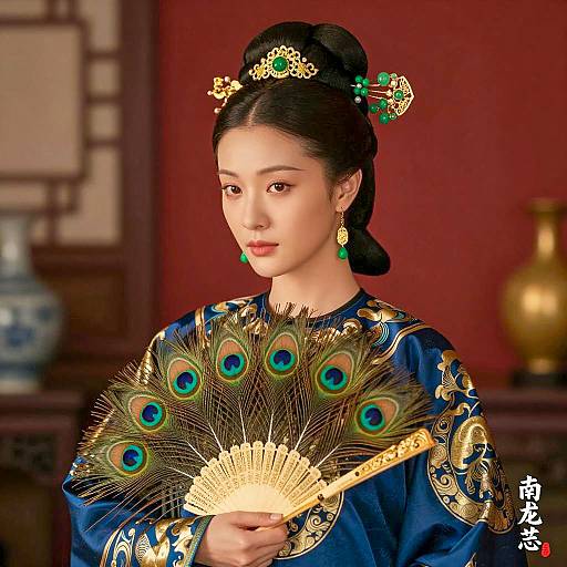 Elegant Asian Woman in Traditional Attire