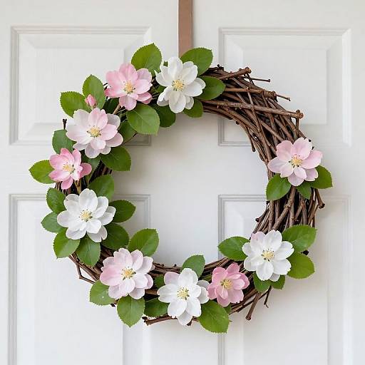 DIY Spring Wreath with Blossoms