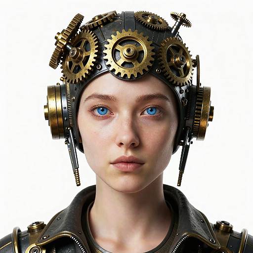 Futuristic Steampunk Female Portrait