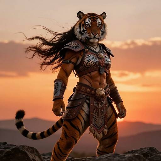 Fierce Female Tiger Warrior