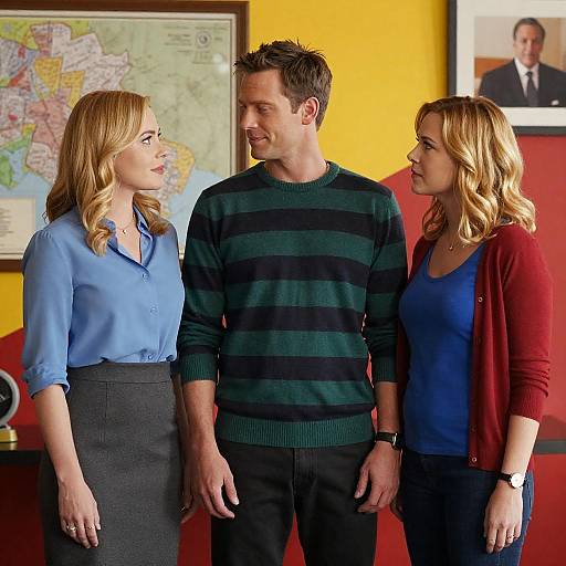 Three Characters Movie Poster with Overlays