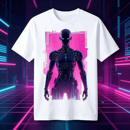 Cyberpunk Android Techwear T-Shirt Design