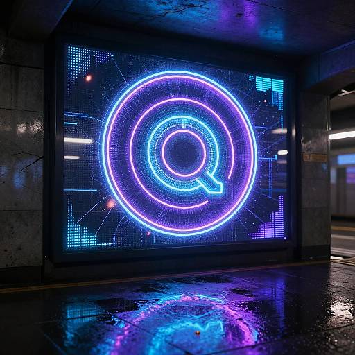 Neon Cyberpunk Subway Vortex