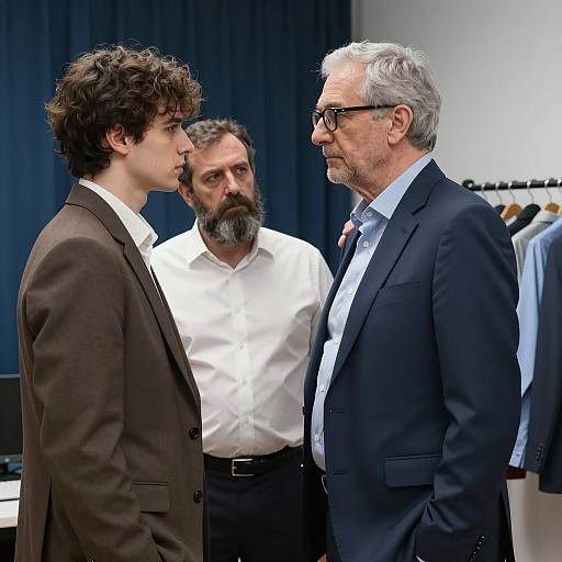 Three Men in a Room: A Tense Dialogue