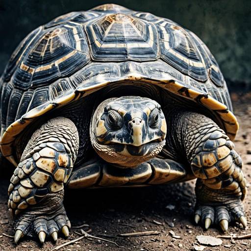 Majestic Gentle Giant Tortoise Illustration