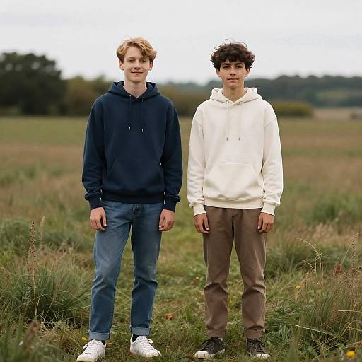 Jake and Finn in a Field