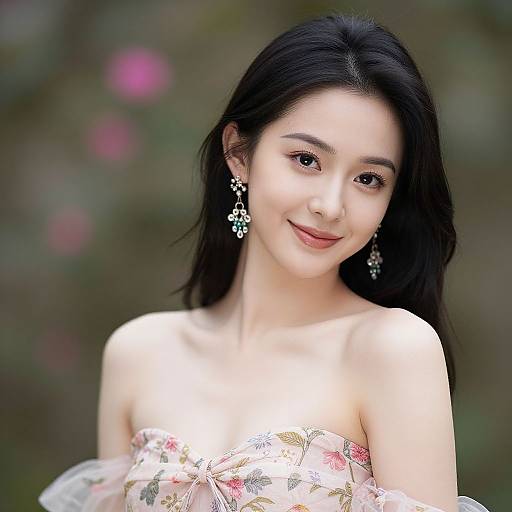 Realistic Female Pop Star Portrait