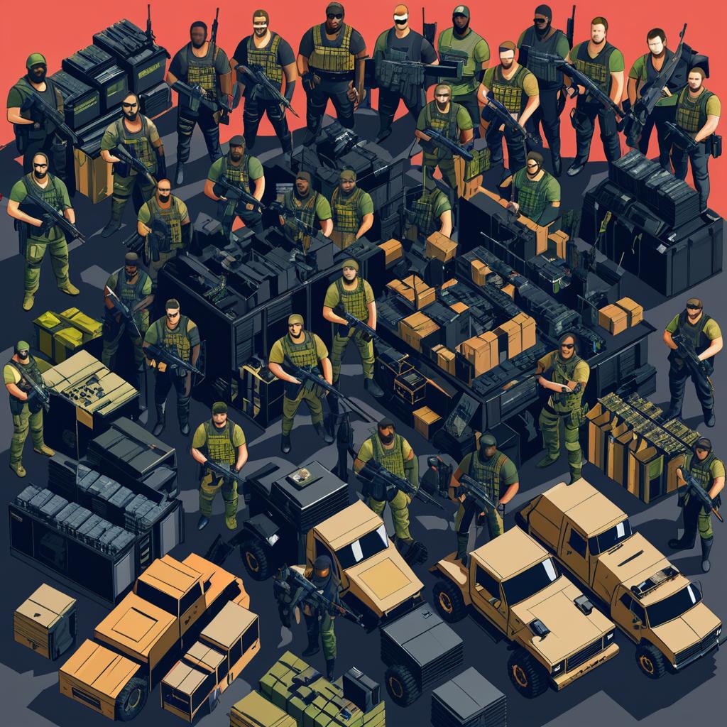 Elite Mercenary Squad Tactical Illustration