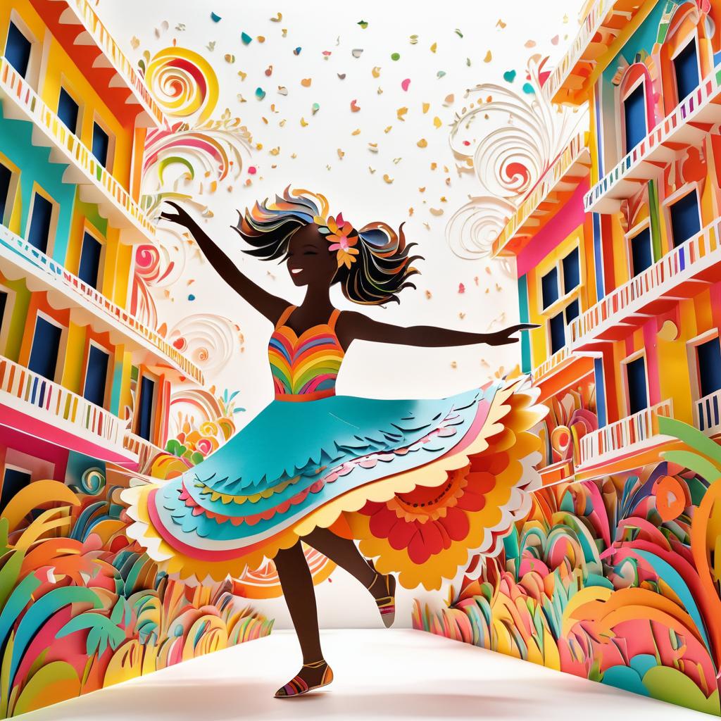 Vibrant Paper Art Festival with Dance