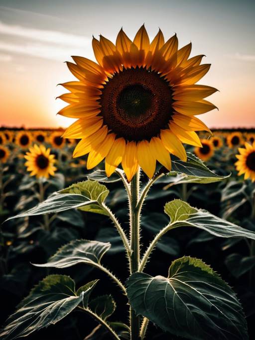 Sunflower at Sunset