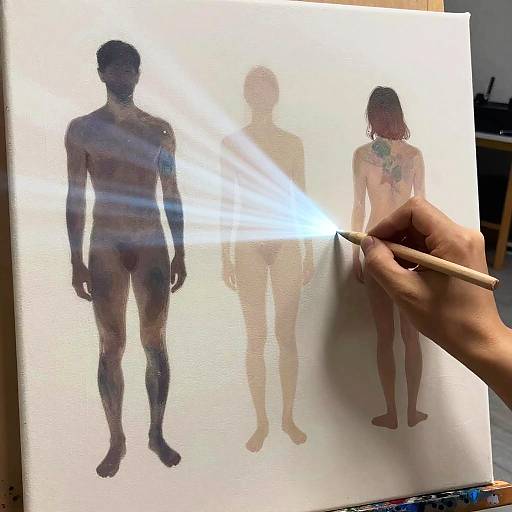 Digital Artist Revealing Bare Silhouettes