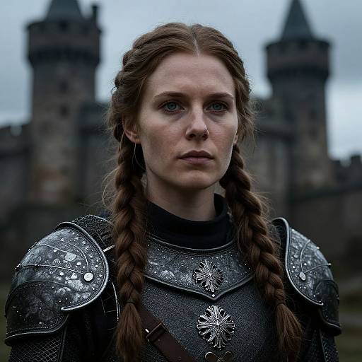 Hyperrealistic Nordic Woman in Medieval Armour