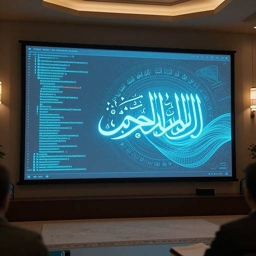 Serene Islamic AI Calligraphy Fusion