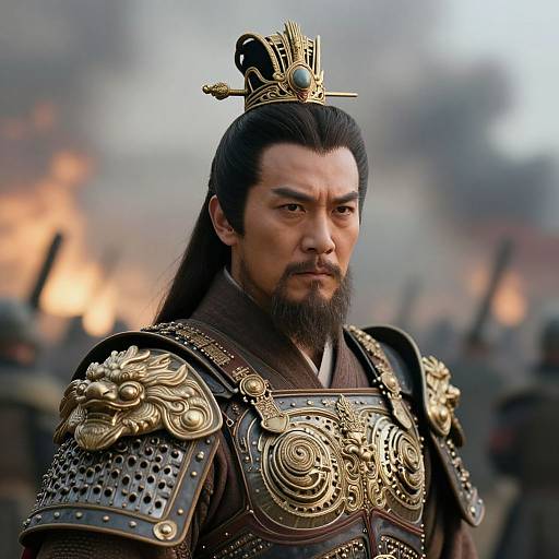 Ancient Chinese God Warrior Portrait