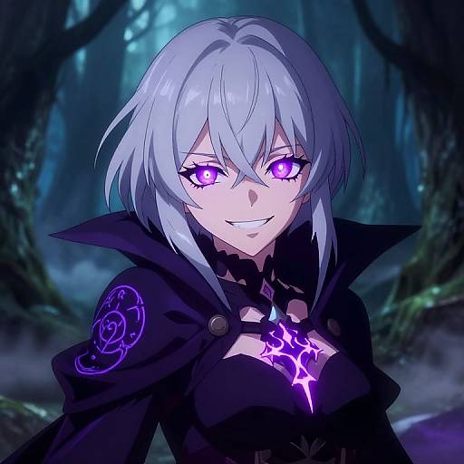 Confident Evil Anime Girl Witch