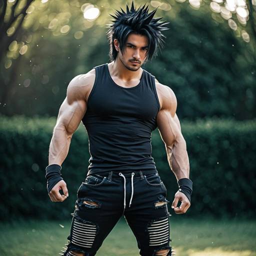 Asta Cosplay with Spiky Black Hair
