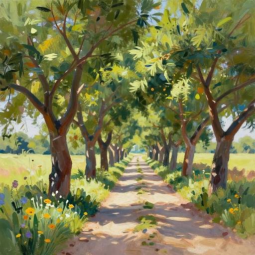 Impressionistic Algarrobo Grove Path
