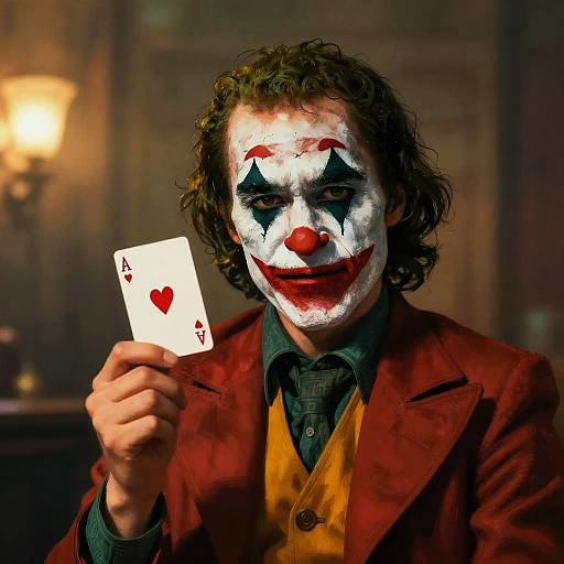 Vintage Joker in Smoky Surreal Room