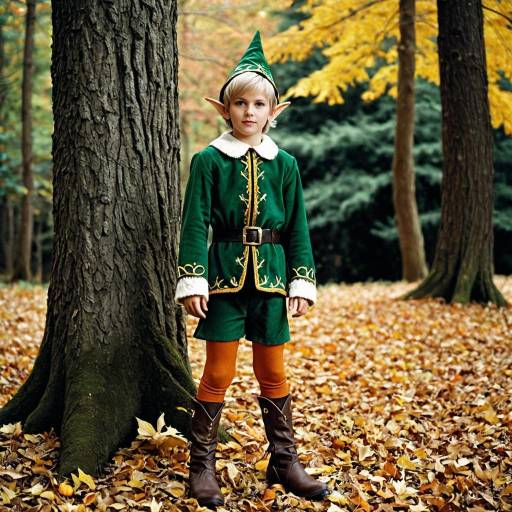 Realistic Boy Elf Costume in Autumn
