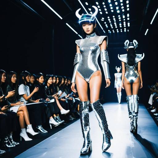 Futuristic Silver Fashion on Runway