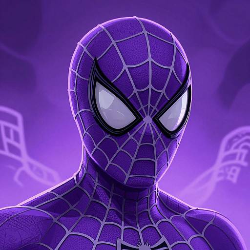 Purple Spider-Man Suit Vector Art
