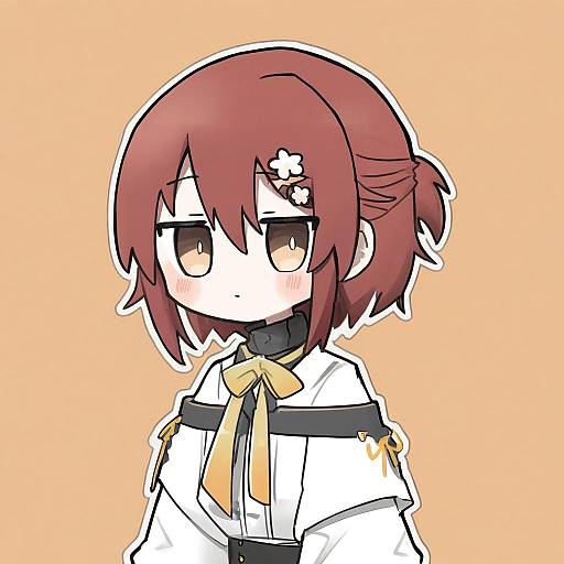 Illustration of Hanasaki miyabi, holostars in the style of Yuasan