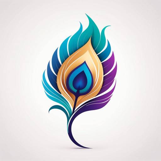 Abstract Colorful Feather Illustration