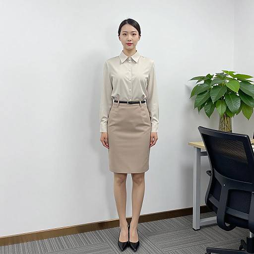 Chic Formal Office Outfit Photography