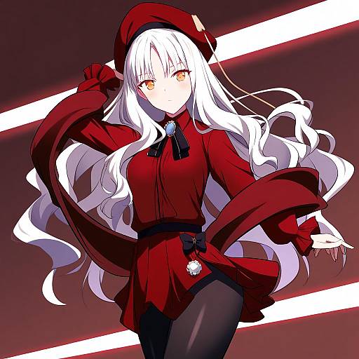 Illustration of Caren hortensia (amor caren), fate (series) in the style of Naruse mai