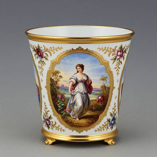 Neoclassical French Porcelain Wine Cooler