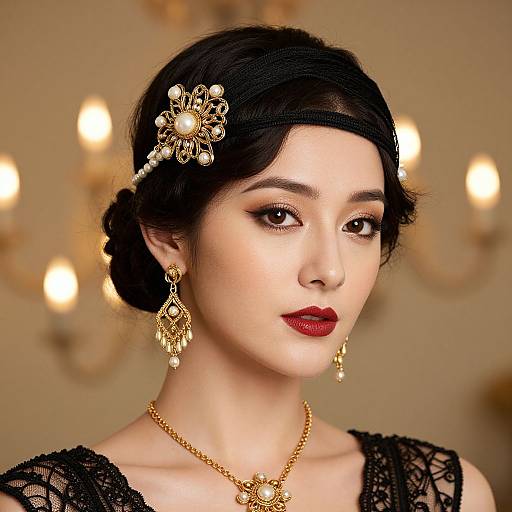 1920s Glamour with Gold Accents