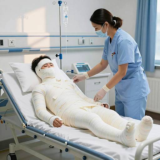 Patient Care in Full Body Cast Ward