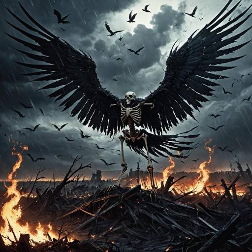 Nightmarish Harbinger with Skeletal Wings on Battlefield