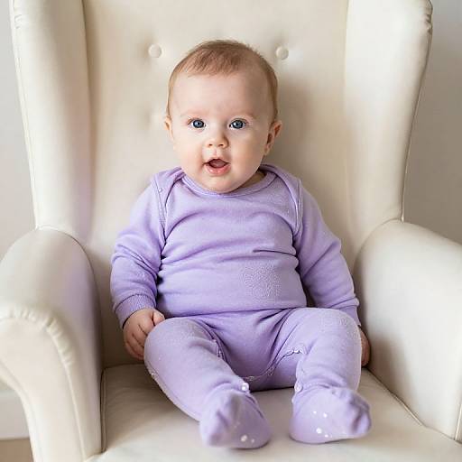 Preemie Baby in Purple Outfit