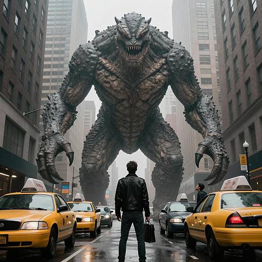 Urban Encounter with a Giant Monster