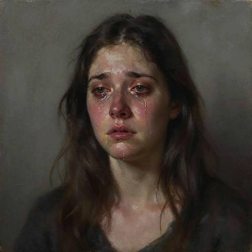 Sad Mother Oil Painting Portrait