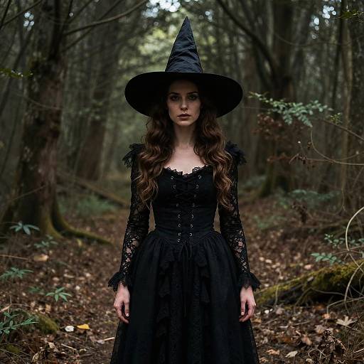 Enchanting Woodland Witch in Cinematic Style