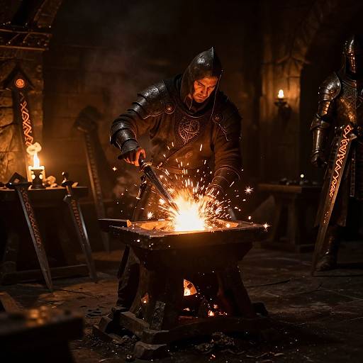 Enchanted Blacksmith Guild Forge Night