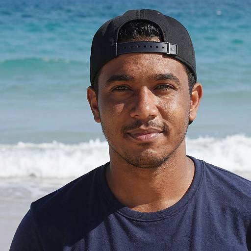 Relaxed Man at the Turquoise Beach