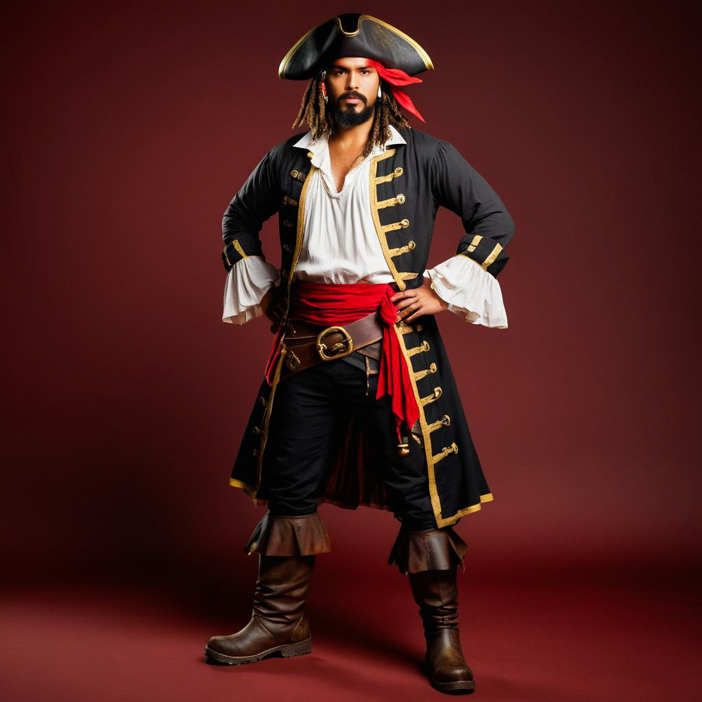 Surprised Shipwright in Pirate Costume