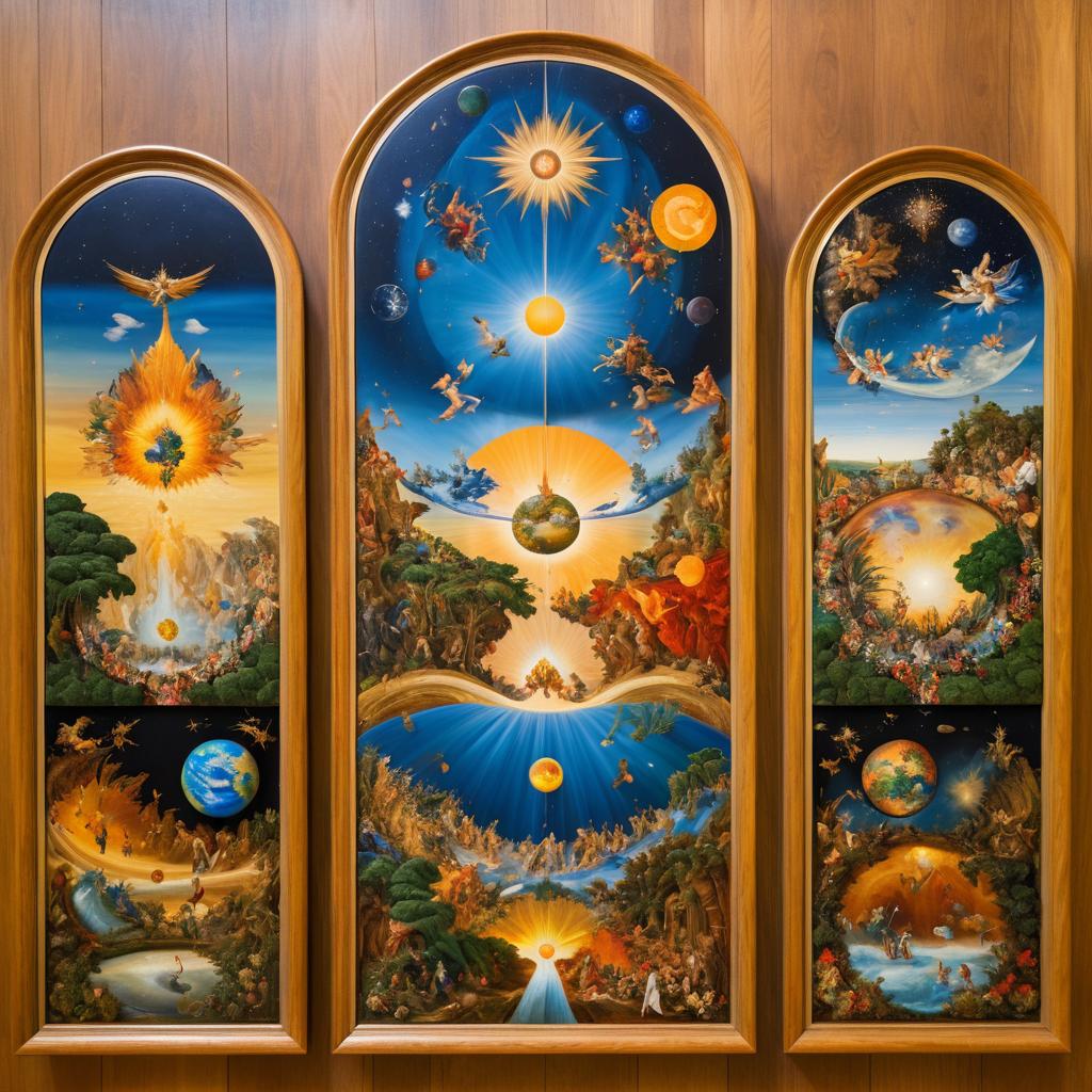 Maximalist Triptych of Creation and Judgment