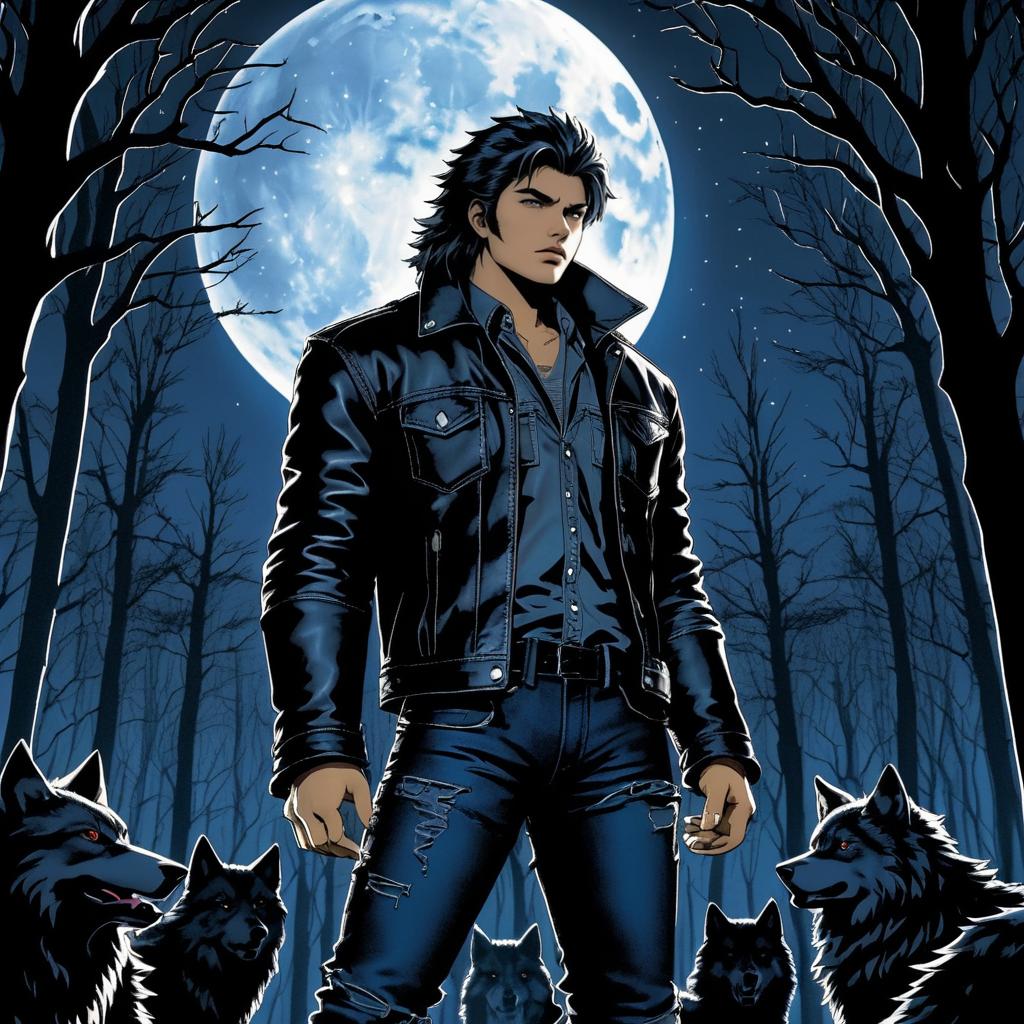 Brooding Werewolf in a Dark Forest