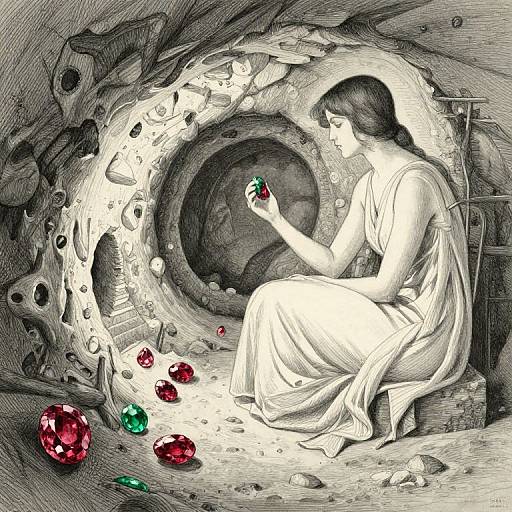 Underground Gem Mine in Artistic Styles