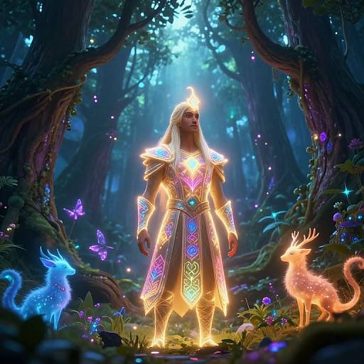 Azezal in Mystical Glowing Forest