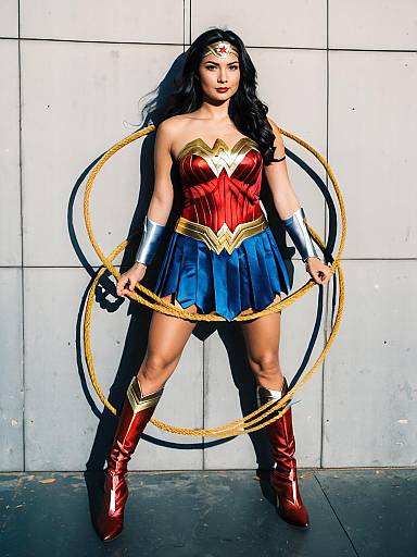 Full-Body Wonder Woman Cosplay Photo