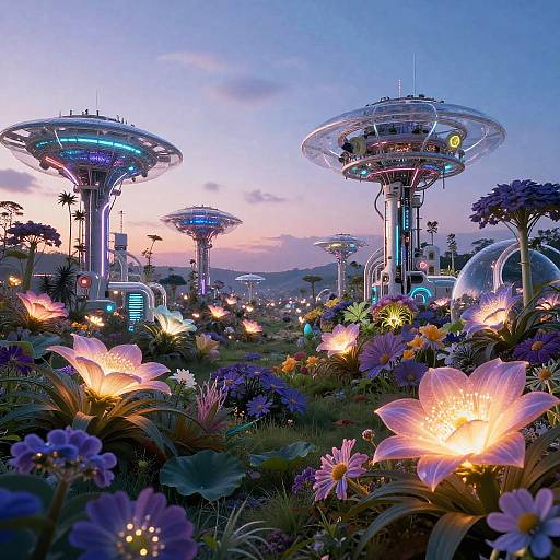 Surreal Futuristic Nature Landscape