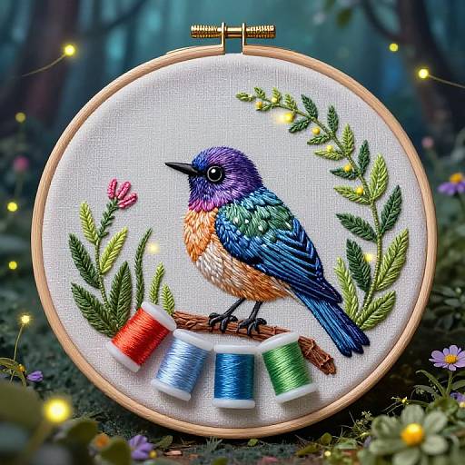 Spring Equinox Embroidery Organizer