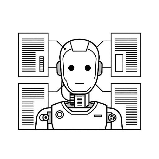AI-Inspired Line Art of Machine