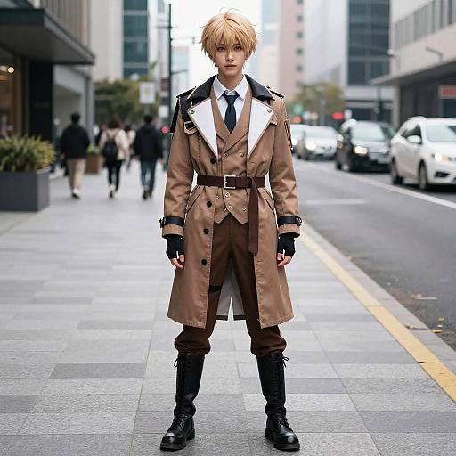 Man in Anime Cosplay Outfit