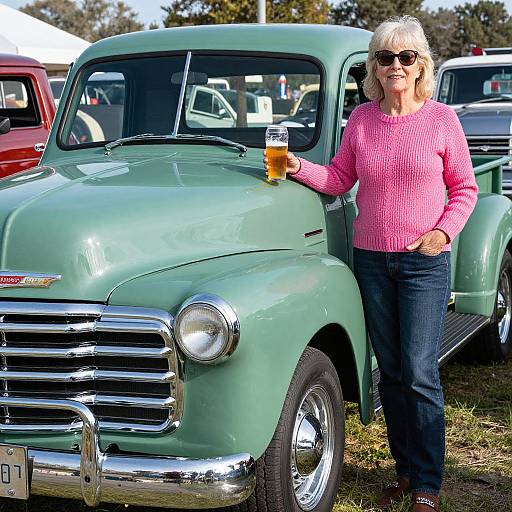 Vintage Green Pickup at Valley Show